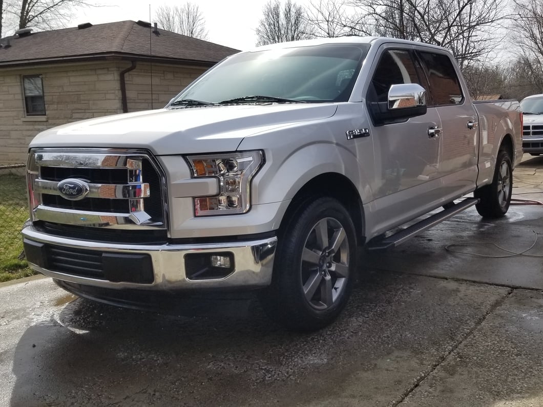 Raxiom Projector Headlights with LED Accent; Chrome Housing; Clear Lens (15-17 F-150 w/ Factory Halogen Headlights)