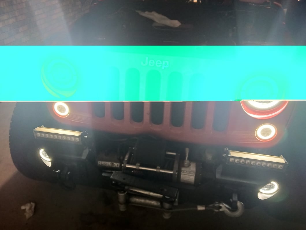 Raxiom Axial Series Halo LED Fog Lights; Amber (07-18 Jeep Wrangler JK)