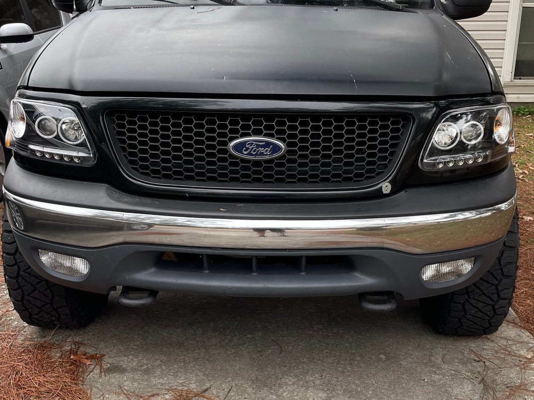 Raxiom Super White LED Halo Projector Headlights; Black Housing; Clear Lens (97-03 F-150)