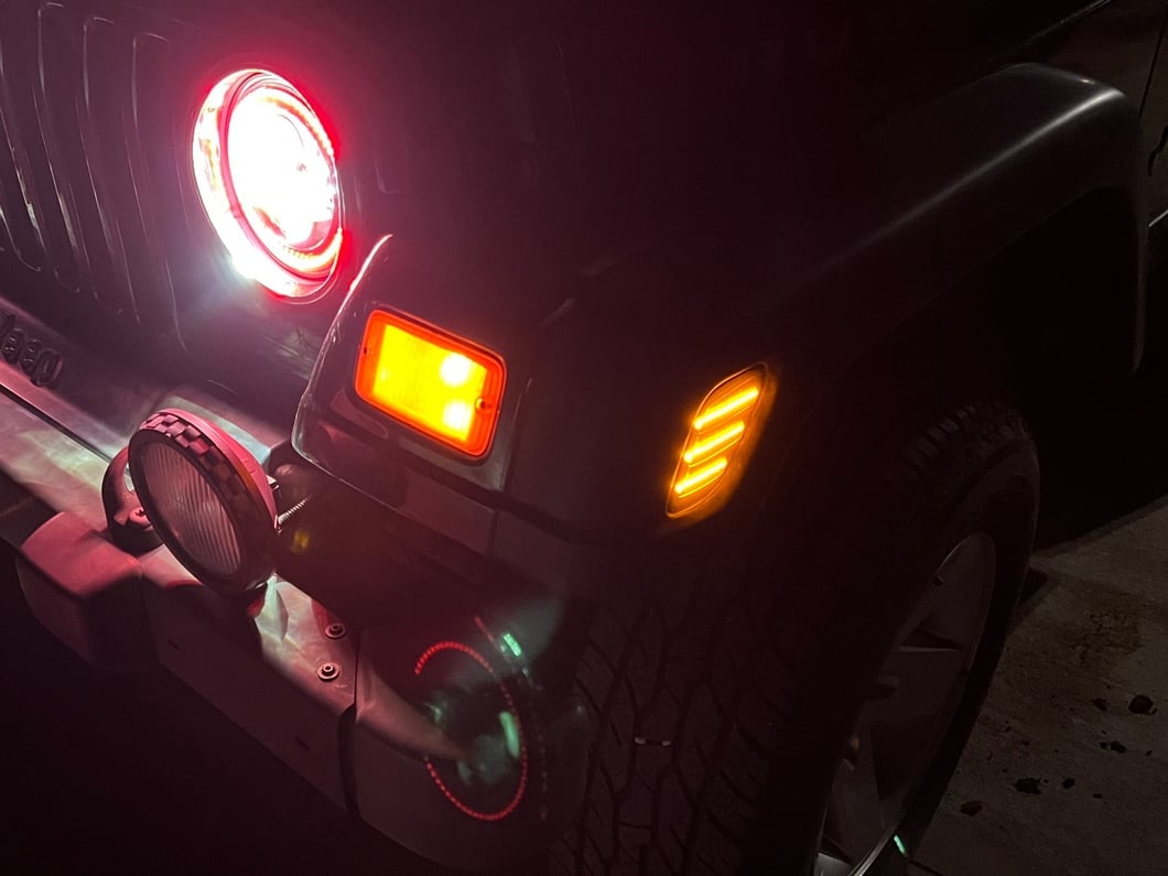 Raxiom Axial Series LED Side Marker Lamps; Smoked (97-06 Jeep Wrangler TJ)