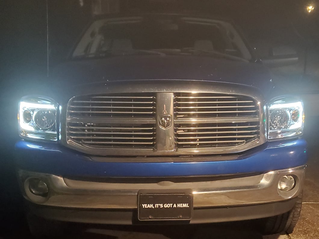 Raxiom Axial Series LED DRL Projector Headlights; Chrome Housing; Clear Lens (06-08 RAM 1500)