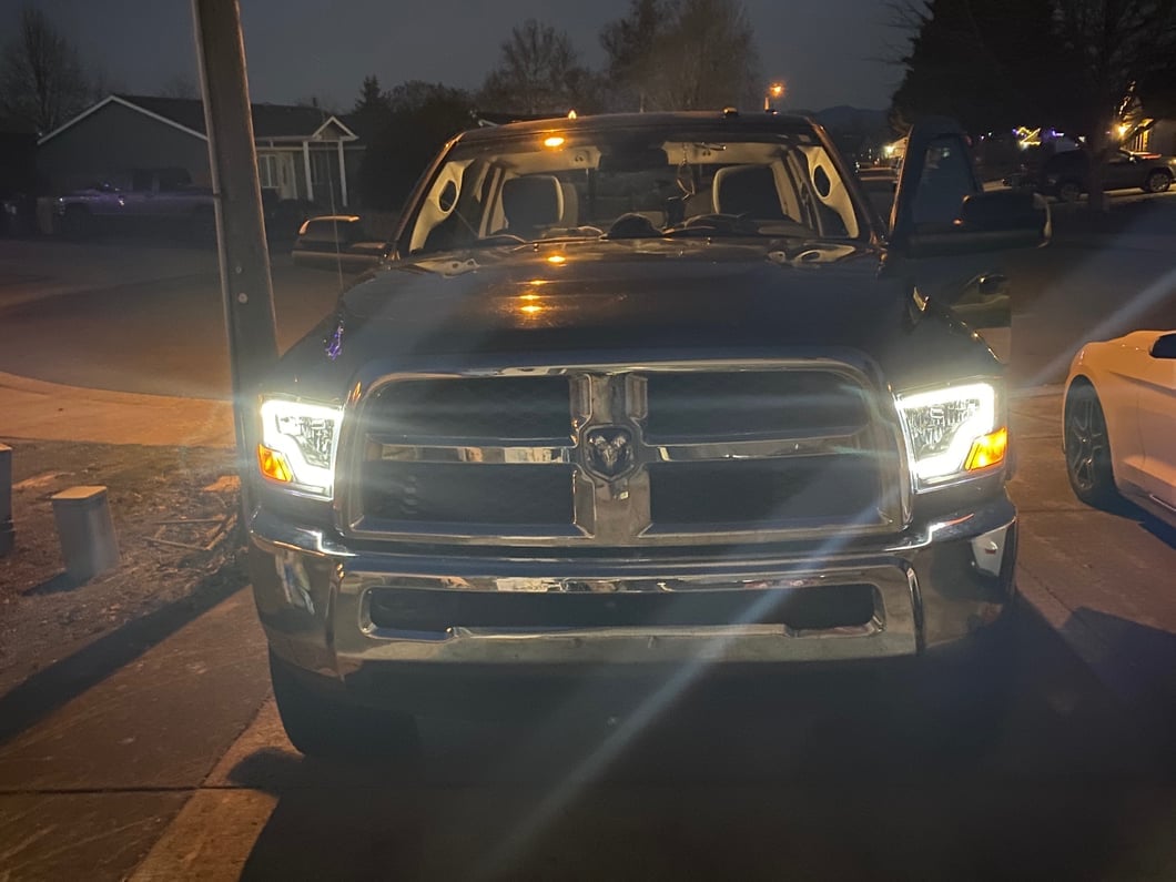Raxiom LED Bar Headlights; Black Housing; Clear Lens (10-18 RAM 2500 w/ Factory Halogen Non-Projector Headlights)