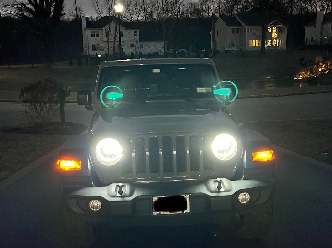 Raxiom Axial Series 9-Inch LED Headlights; Black Housing; Clear Lens (18-25 Jeep Wrangler JL w/ Factory Halogen Headlights)