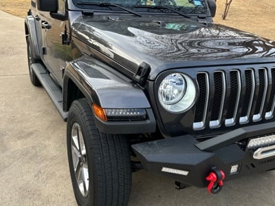 Raxiom Axial Series Sequential Turn Signal LED Side Marker Lights; Smoked (18-25 Jeep Wrangler w/ Factory Halogen Light Package)