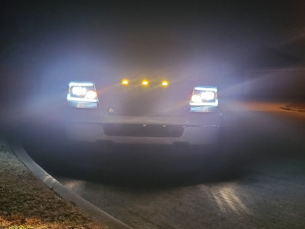 Raxiom Axial Series Projector Headlights with LED Bar; Black Housing; Clear Lens (04-08 F-150)