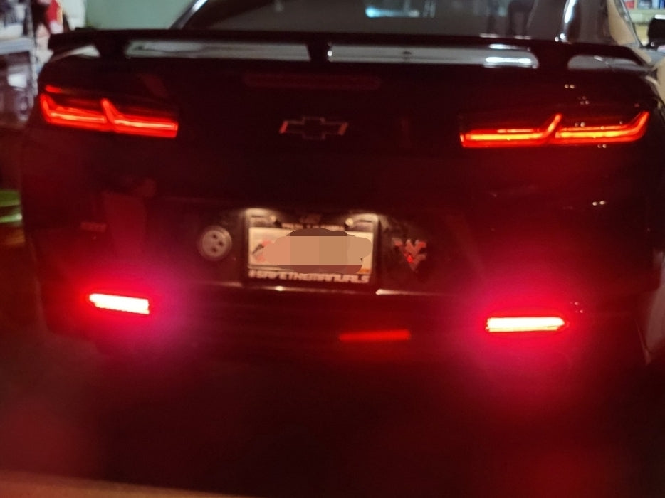 Raxiom Axial Series LED Rear Diffuser Marker Lights; Red (16-18 Camaro)
