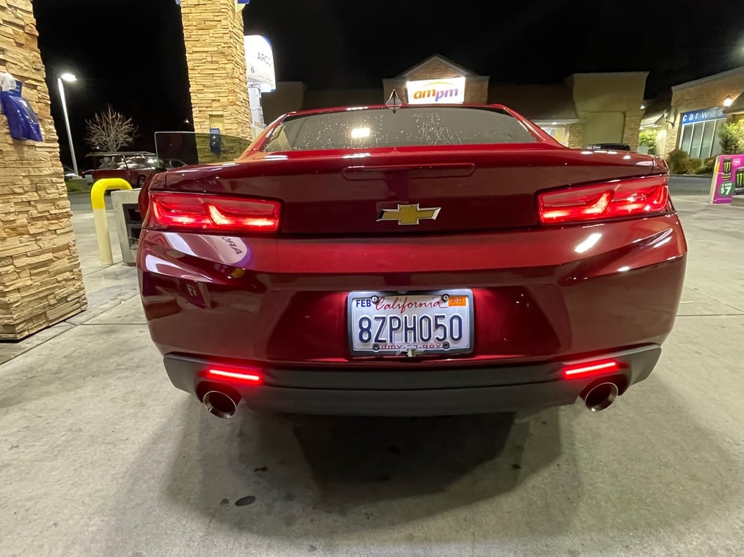 Raxiom Axial Series LED Rear Diffuser Marker Lights; Smoked (16-18 Camaro)