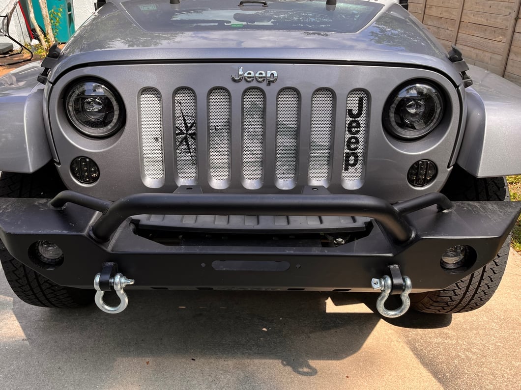Raxiom Axial Series Nighthawk LED Fog Lights (07-18 Jeep Wrangler JK; 18-25 Jeep Wrangler JL Sahara, Rubicon w/ Plastic Bumper)