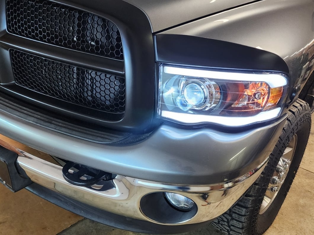 Raxiom Axial Series LED Projector Headlights; Black Housing; Clear Lens (03-05 RAM 2500)