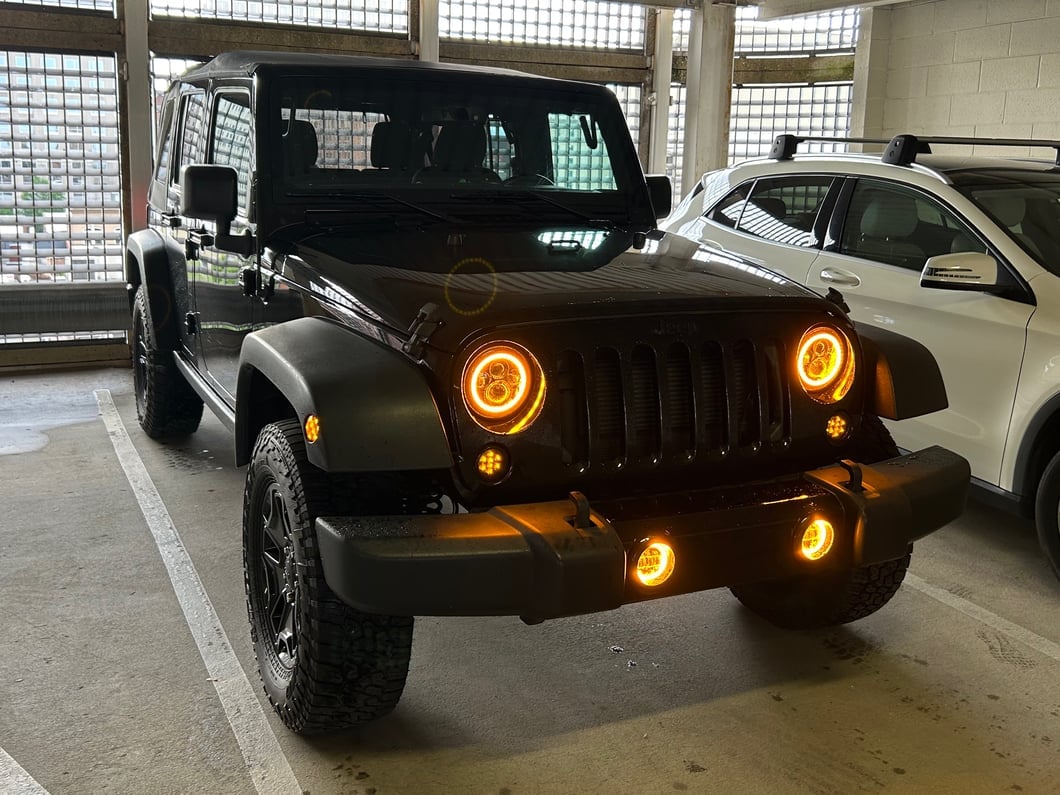Raxiom Axial Series LED Fog Lights with Halo (07-25 Jeep Wrangler JK & JL)