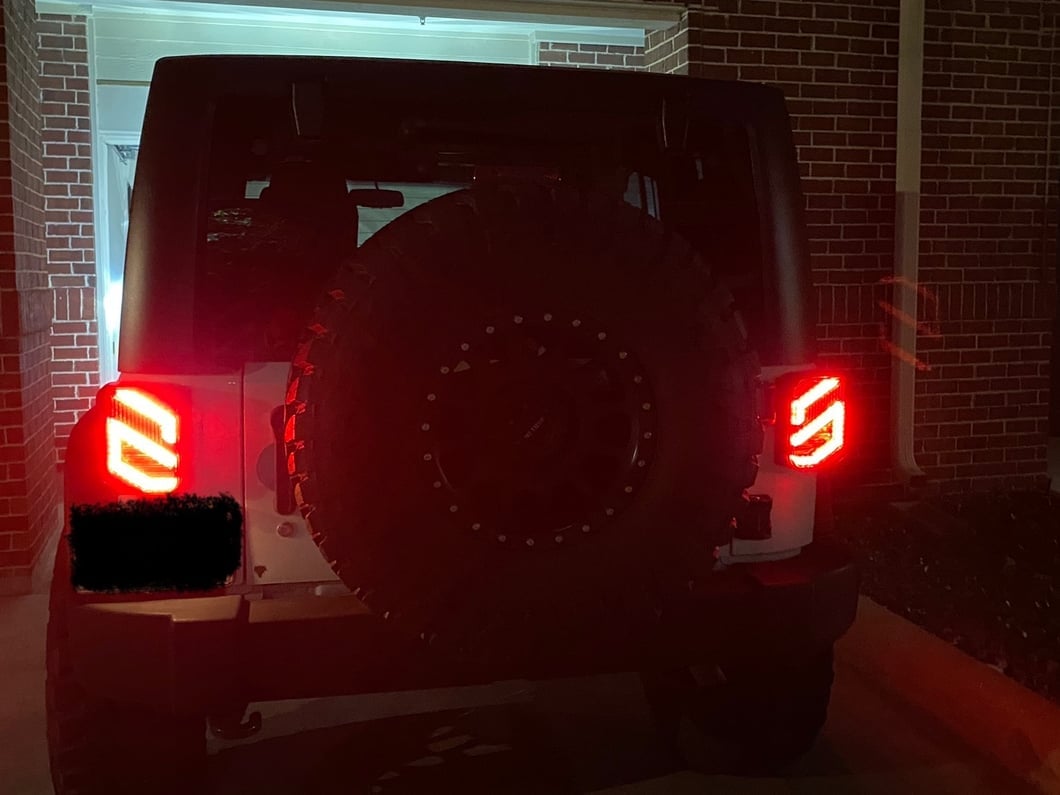 Raxiom Axial Series Trident LED Tail Lights; Black Housing; Smoked Lens (07-18 Jeep Wrangler JK)
