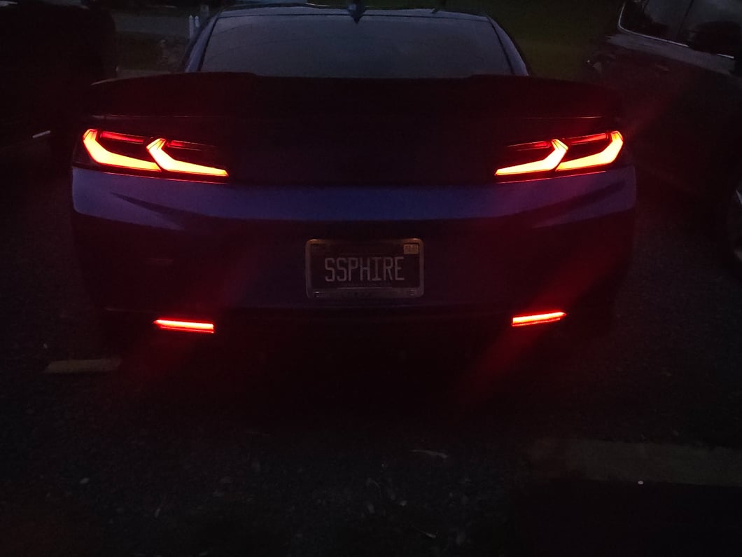 Raxiom Axial Series LED Rear Diffuser Marker Lights; Red (16-18 Camaro)