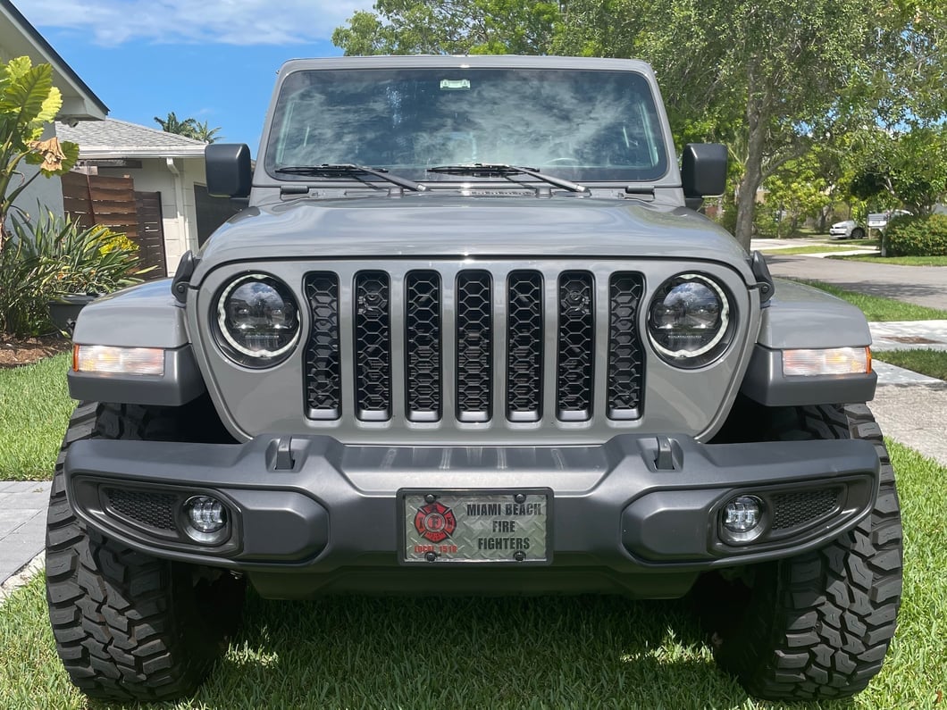 Raxiom Axial Series 9-Inch Angel Eye LED Headlights; Black Housing; Clear Lens (20-25 Jeep Gladiator JT)