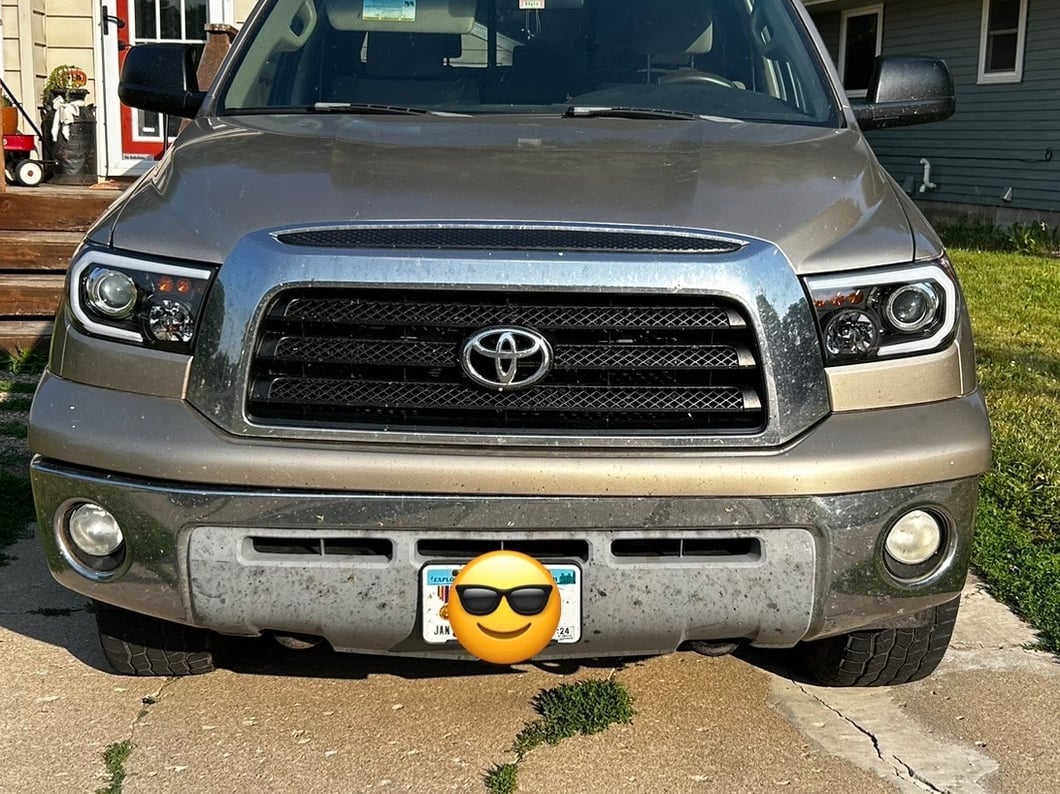 Raxiom Axial Series Projector Headlights with LED Bar; Black Housing; Clear Lens (07-13 Tundra w/o Level Adjuster)