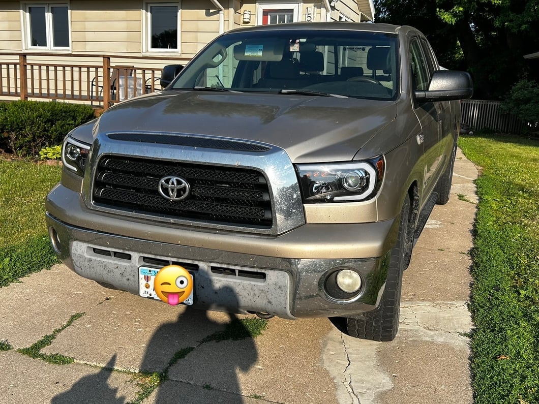 Raxiom Axial Series Projector Headlights with LED Bar; Black Housing; Clear Lens (07-13 Tundra w/o Level Adjuster)