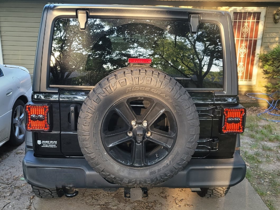 Raxiom Axial Series Linear LED Tail Lights; Black Housing; Smoked Lens (18-25 Jeep Wrangler JL w/ Factory Halogen Tail Lights & w/o Blind Spot Detection)