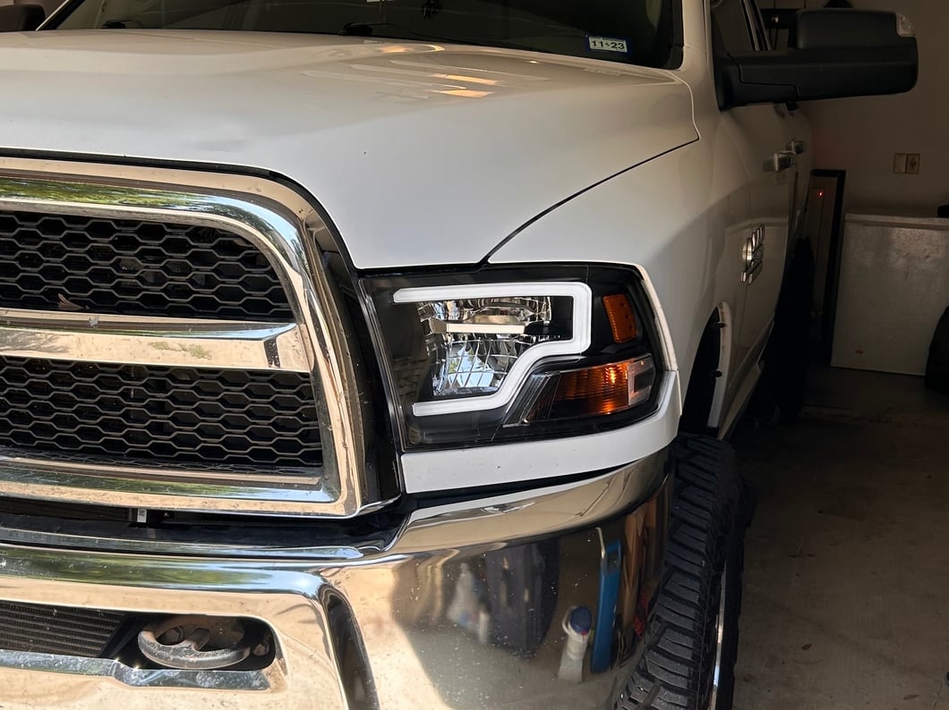 Raxiom Axial Series LED Headlights; Black Housing; Clear Lens (10-18 RAM 2500 w/ Factory Halogen Non-Projector Headlights)