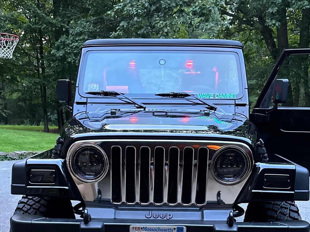 Raxiom Axial Series 13-LED Headlights; Black Housing; Clear Lens (97-18 Jeep Wrangler TJ & JK)