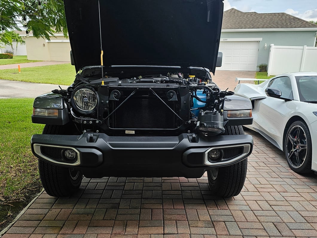 Raxiom Axial Series 9-Inch Angel Eye LED Headlights and LED Fog Lights; Black Housing; Clear Lens (20-25 Jeep Gladiator JT)