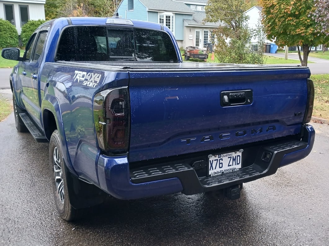 Raxiom Deuce LED Tail Lights; Black Housing; Smoked Lens (16-23 Tacoma)