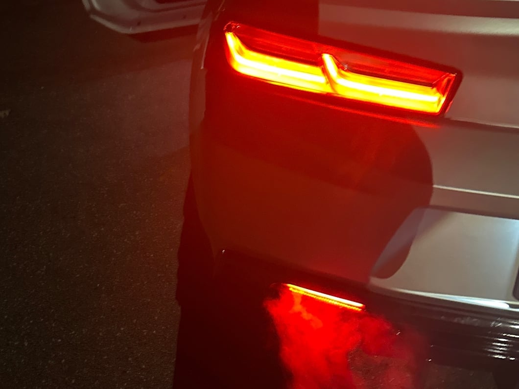 Raxiom Axial Series LED Rear Diffuser Marker Lights; Smoked (16-18 Camaro)