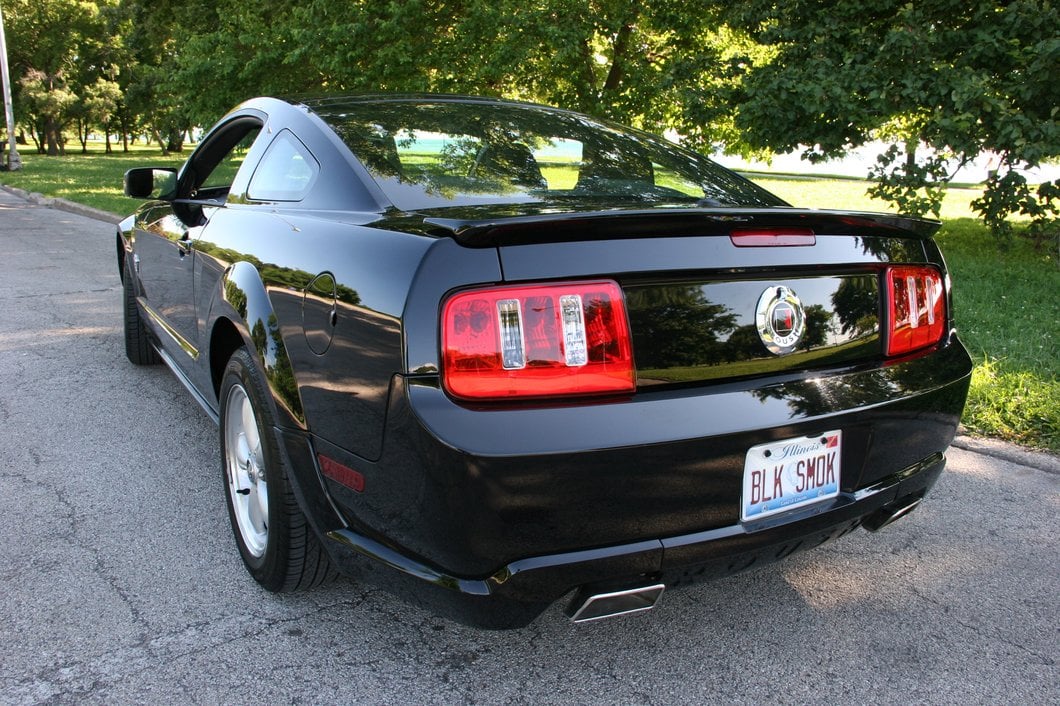 Raxiom Coyote Tail Lights; Chrome Housing; Red/Clear Lens (05-09 Mustang)