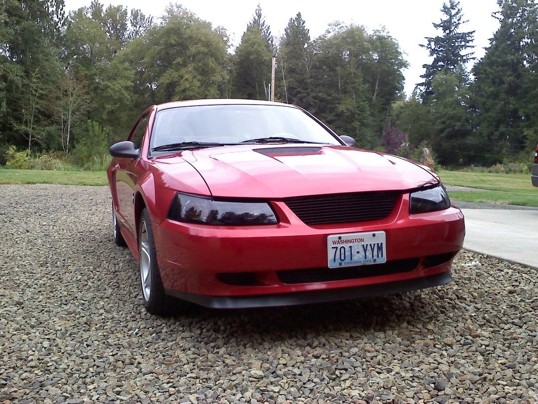 Raxiom Axial Series Projector Headlights and Black LED Tail Lights; Smoked (99-04 Mustang, Excluding Cobra)