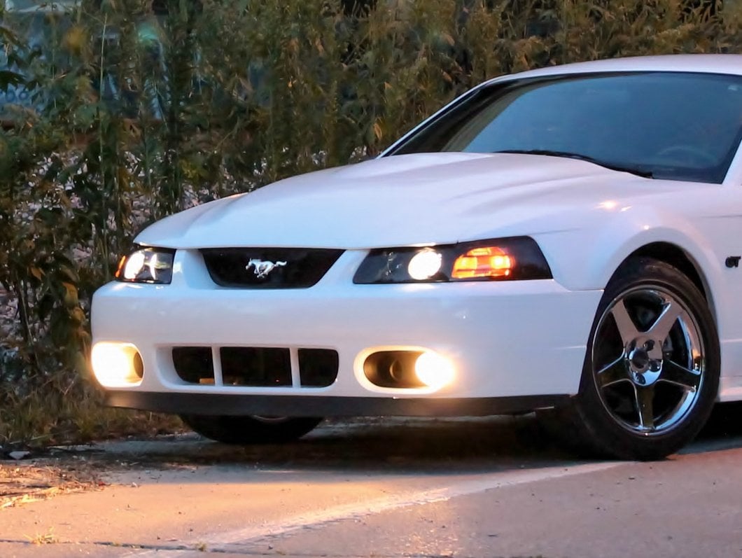 Raxiom Axial Series Projector Headlights; Black Housing; Smoked Lens (99-04 Mustang)