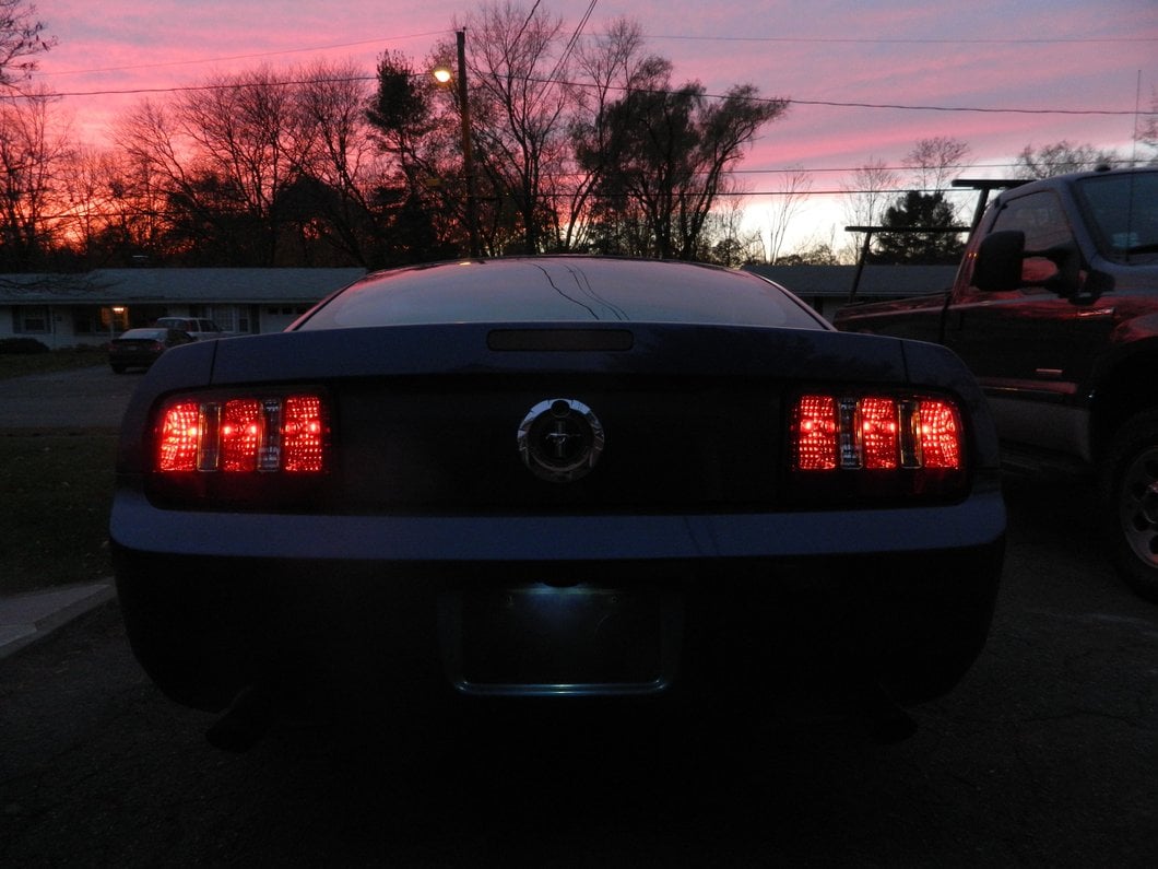 Raxiom Coyote Tail Lights and Sequential Tail Light Kit; Smoked (05-09 Mustang)