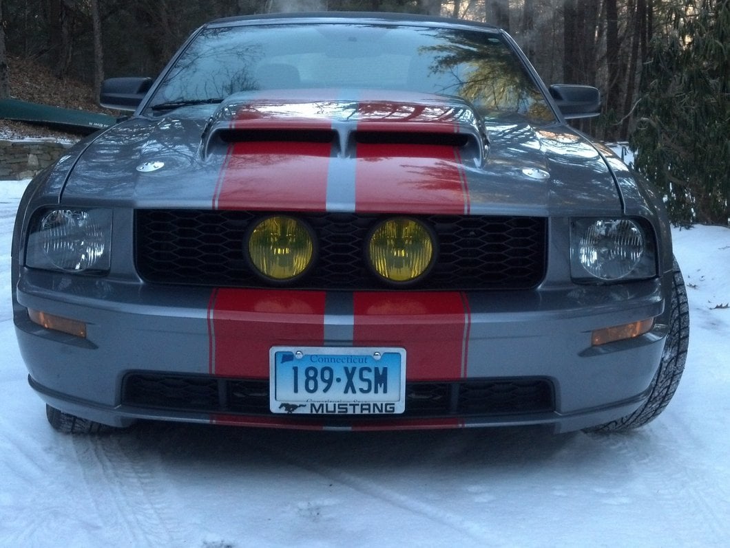 Raxiom Axial Series Stock Replacement Headlights; Black Housing; Clear Lens (05-09 Mustang w/ Factory Halogen Headlights, Excluding GT500)