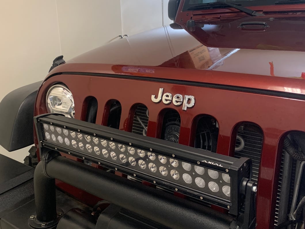 Raxiom Axial Series 20-Inch Dual-Row LED Light Bar; Combo Beam (Universal; Some Adaptation May Be Required)