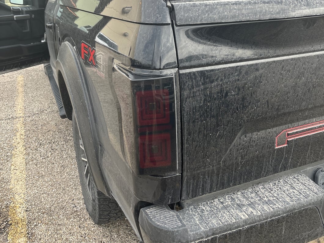 Raxiom Horizon LED Tail Lights; Black Housing; Clear Lens (15-20 F-150 w/ Factory Halogen Non-BLIS Tail Lights)