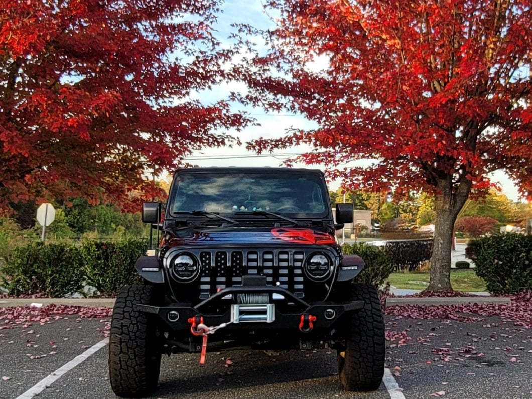 Raxiom Axial Series 9-Inch Angel Eye LED Headlights and LED Fog Lights; Black Housing; Clear Lens (18-25 Jeep Wrangler JL)