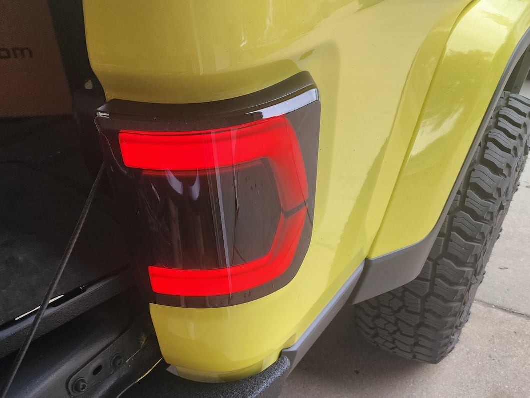 Raxiom Low Profile LED Tail Lights; Black Housing; Smoked Lens (20-25 Jeep Gladiator JT w/ Factory Halogen Tail Lights & w/o Blind Spot Detection))