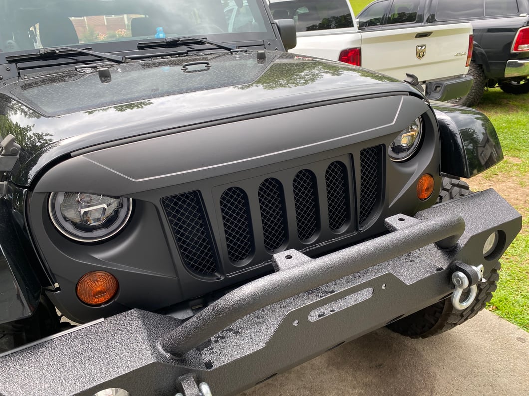 Raxiom Axial Series 7-Inch LED Headlights with DRL Turn Signals; Black Housing; Clear Lens (07-18 Jeep Wrangler JK)