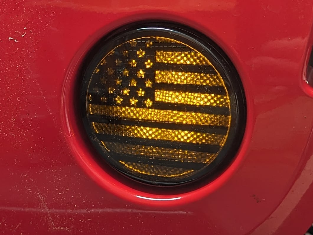 Raxiom Axial Series Turn Signal Lights; Old Glory (07-18 Jeep Wrangler JK)