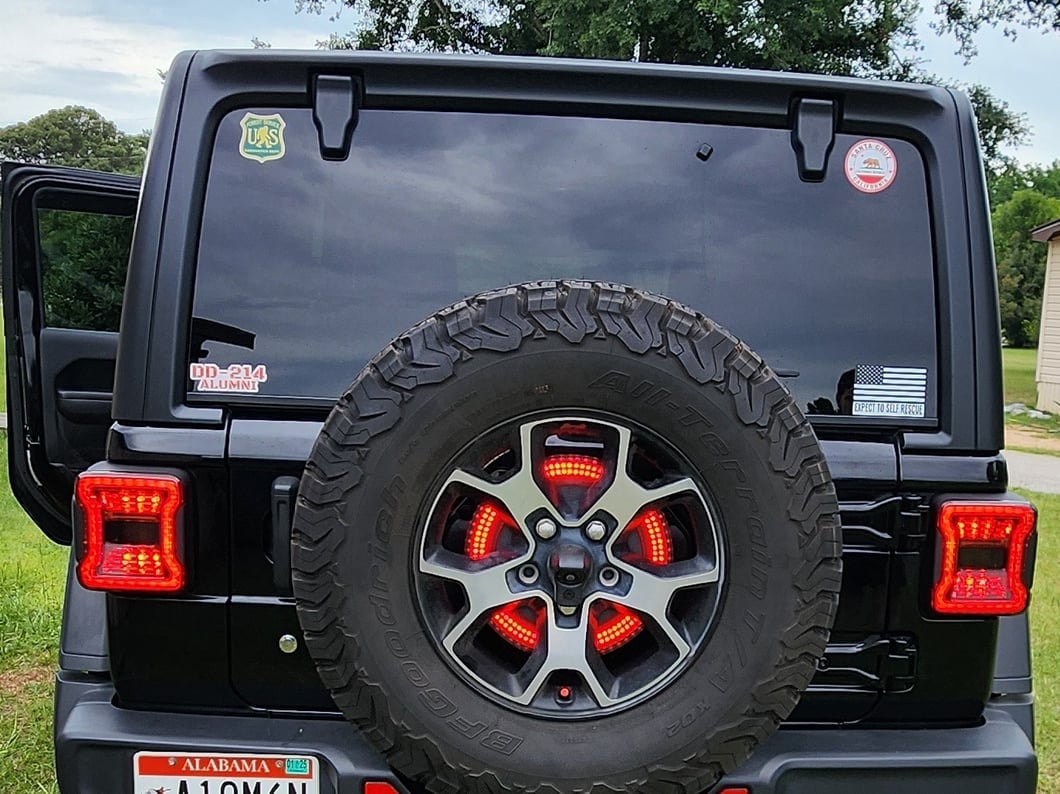 Raxiom LED Tail Lights; Red Housing; Smoked Lens (18-25 Jeep Wrangler JL w/ Factory Halogen Tail Lights & w/o Blind Spot Detection)