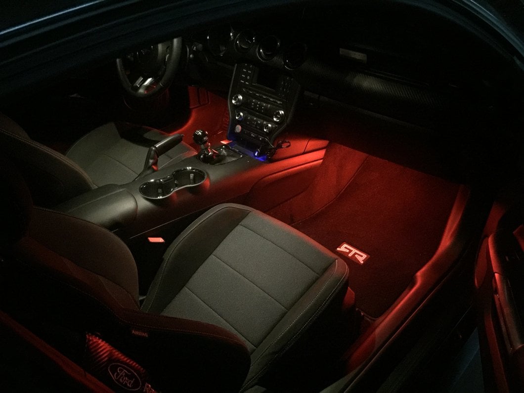 Raxiom LED Footwell Lighting Kit; Red (15-23 Mustang)