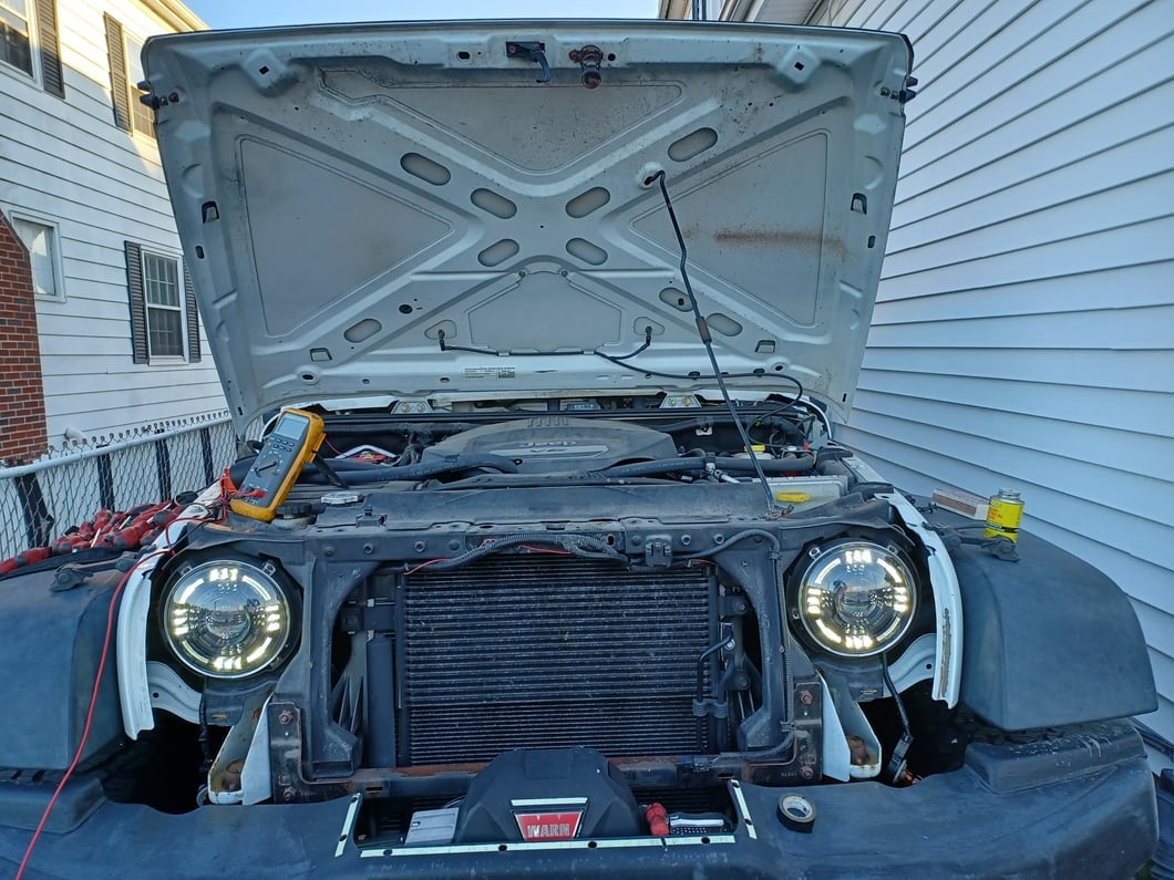 Raxiom Axial Series Quatro LED Headlights; Black Housing; Clear Lens (07-18 Jeep Wrangler JK)