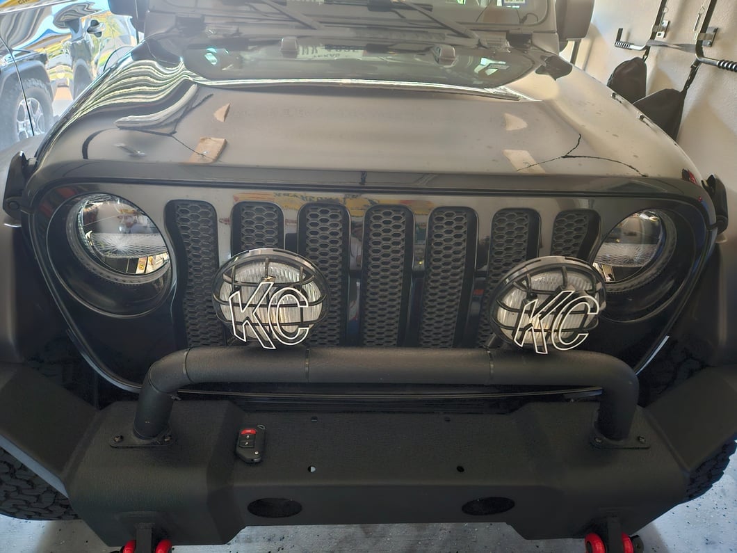 Raxiom Axial Series 9-Inch LED Headlights; Black Housing; Clear Lens (18-25 Jeep Wrangler JL w/ Factory Halogen Headlights)