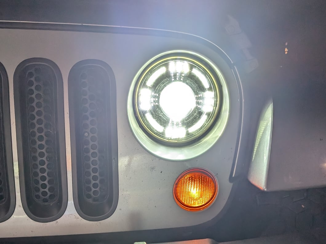 Raxiom Axial Series Quatro LED Headlights; Black Housing; Clear Lens (07-18 Jeep Wrangler JK)