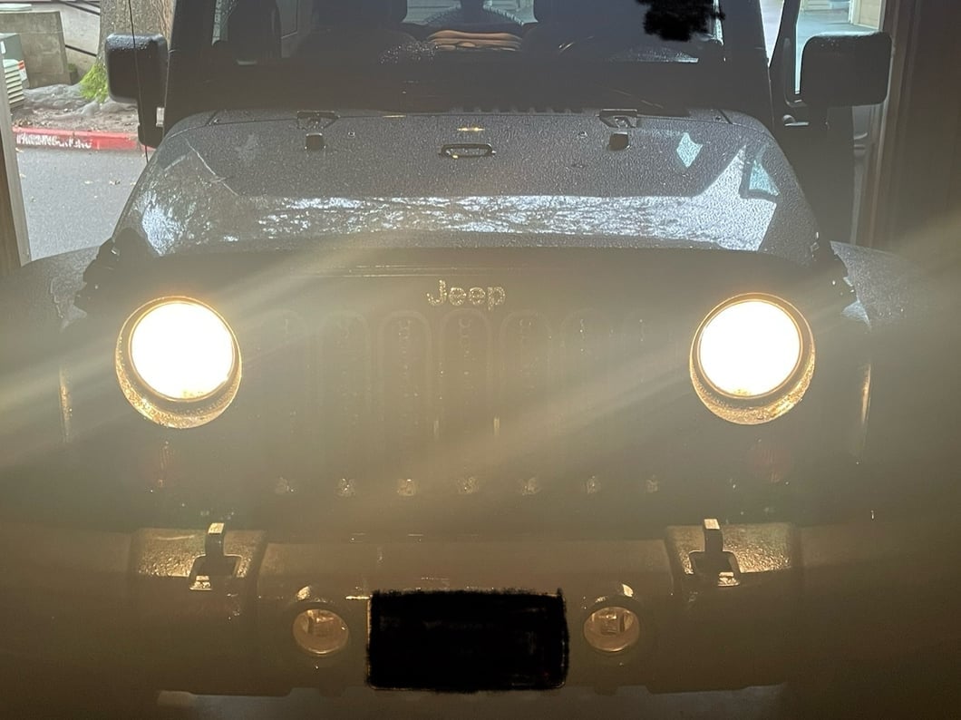 Raxiom Axial Series DB2 LED Headlights; Black Housing; Clear Lens (07-18 Jeep Wrangler JK)