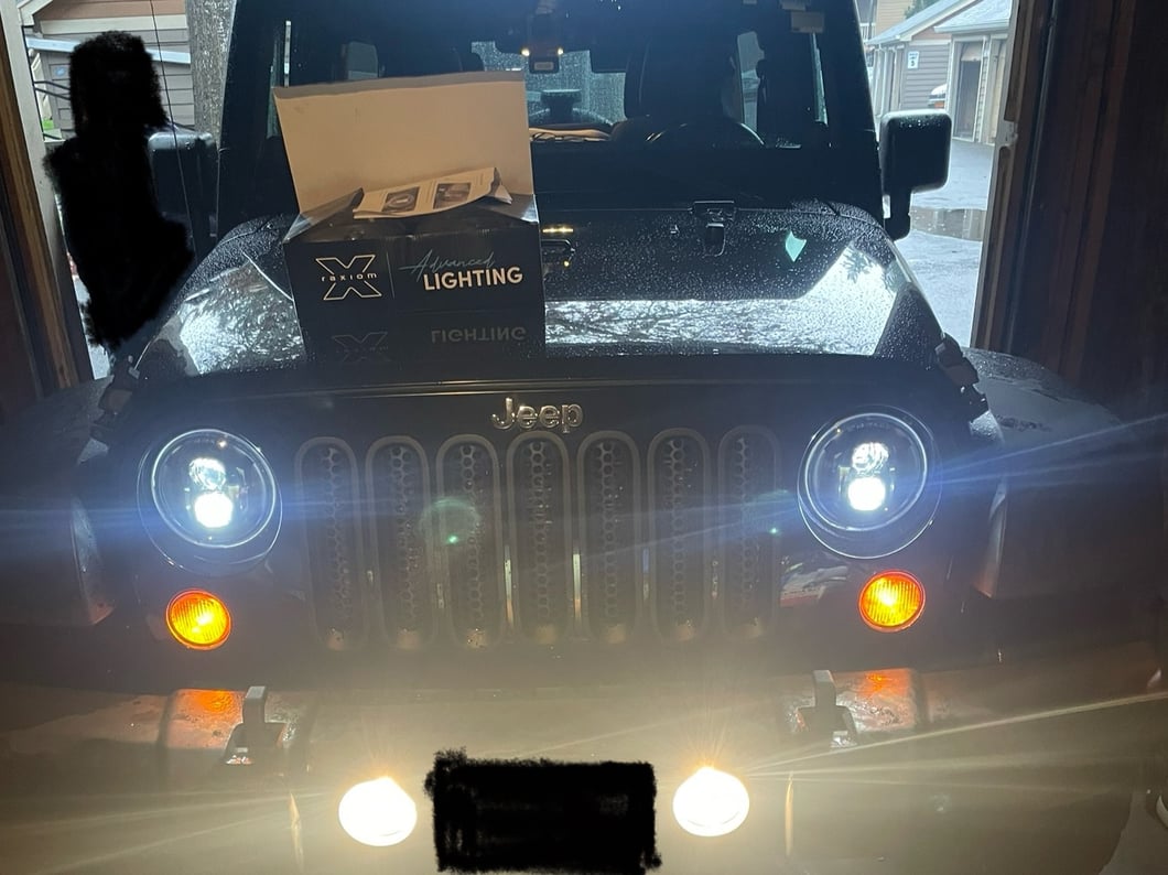 Raxiom Axial Series DB2 LED Headlights; Black Housing; Clear Lens (07-18 Jeep Wrangler JK)