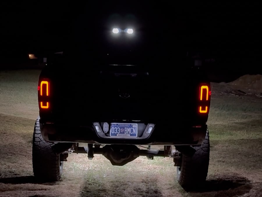 Raxiom Axial Series LED Tail Lights with Halo; Black Housing; Smoked Lens (10-18 RAM 2500 w/ Factory Halogen Tail Lights)