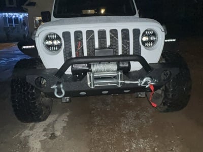 Raxiom Axial Series 9-Inch Angel Eye LED Headlights; Black Housing; Clear Lens (20-25 Jeep Gladiator JT)