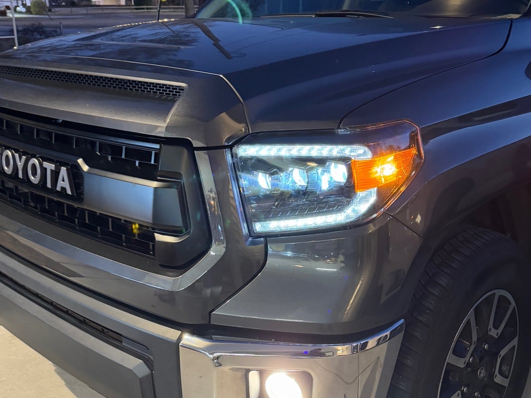 Raxiom CXR Series LED Headlights; Black Housing; Clear Lens (14-21 Tundra)