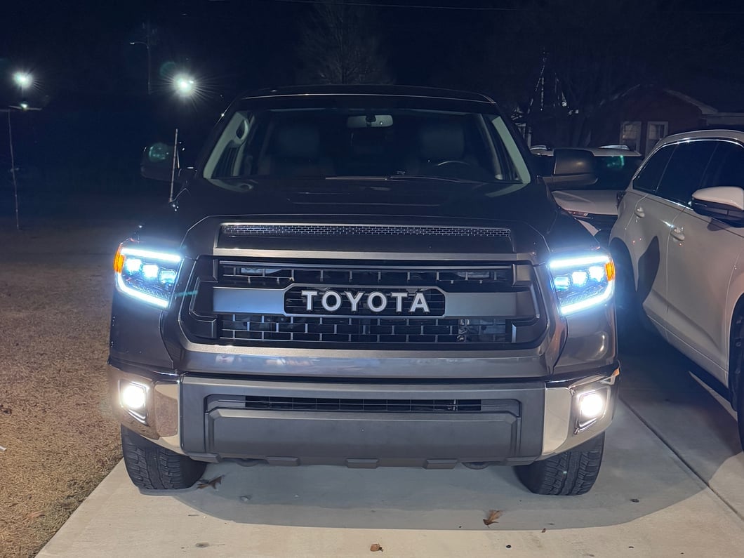 Raxiom CXR Series LED Headlights; Black Housing; Clear Lens (14-21 Tundra)