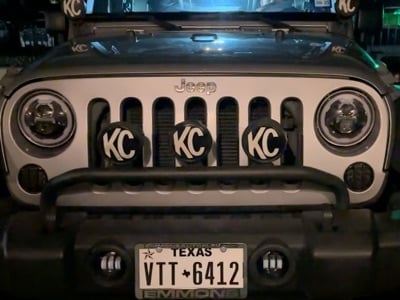 Raxiom Axial Series 7-Inch LED Headlights with DRL Turn Signals; Black Housing; Clear Lens (07-18 Jeep Wrangler JK)