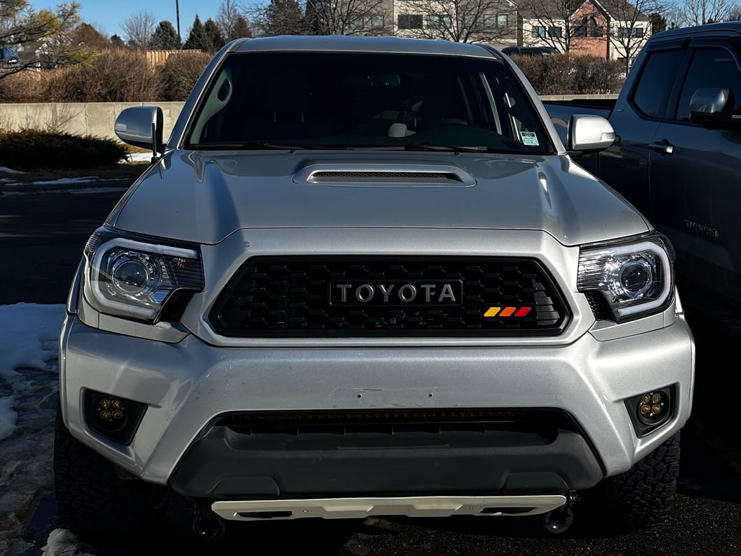 Raxiom Axial Series Projector Headlights with LED Bar; Black Housing; Clear Lens (12-15 Tacoma)