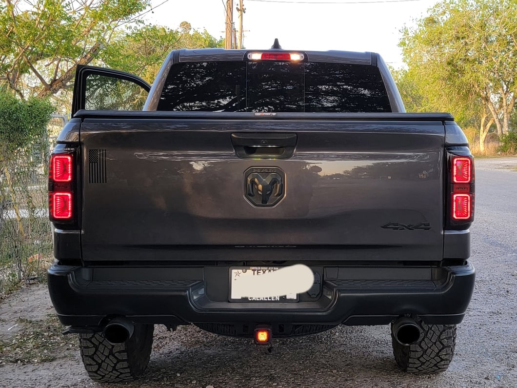 Raxiom CXR Series LED Tail Lights; Black Housing; Smoked Lens (19-24 RAM 1500 w/ Factory Halogen Tail Lights)